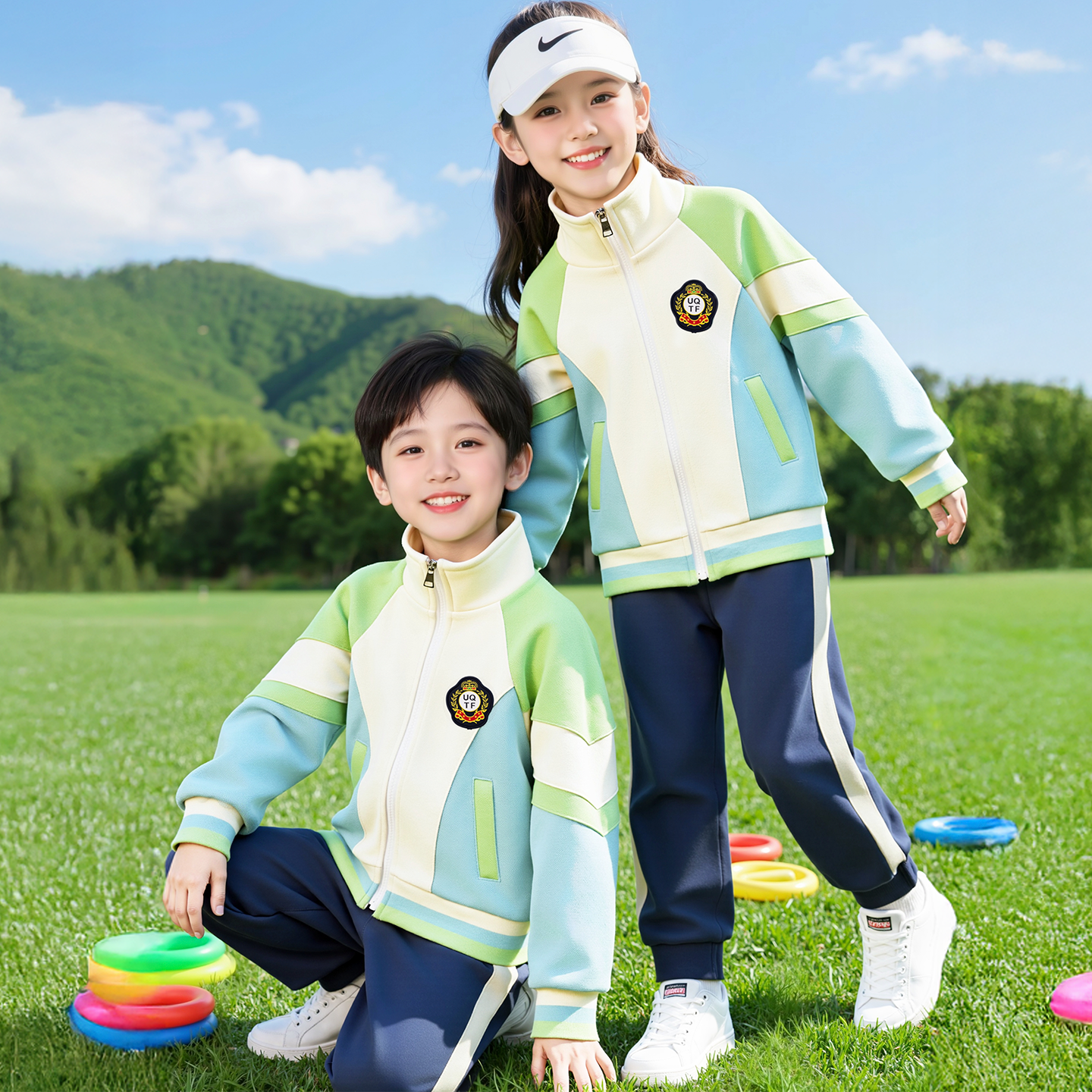 幼儿园园服春秋装运动服三件套一年级班服老师儿童小学生校服套装