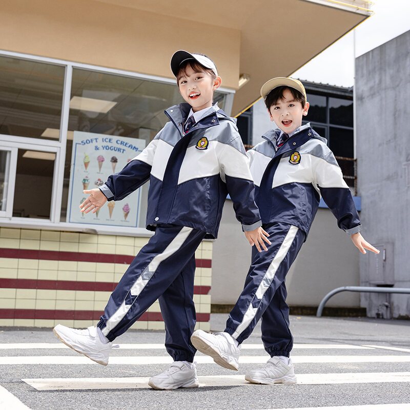 幼儿园园服春秋三件套小学生校服冬季内胆冲锋衣套装儿童运动班服