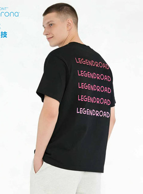 LegendRoad夏季凉感速干抗皱运动男女款杜邦索罗娜7A抗菌短袖T恤