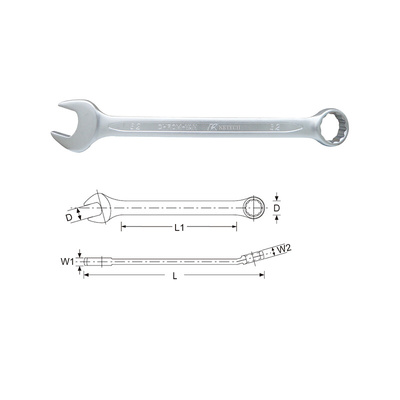 。德国K牌工具32-50mm梅开两用扳手梅花开口呆叉扳子0106系列 套