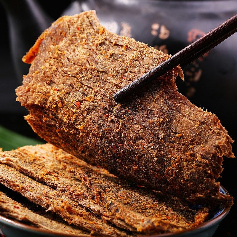百草味原切牛肉片50g*10袋五香味肉干办公室食品网红Y小吃休闲零