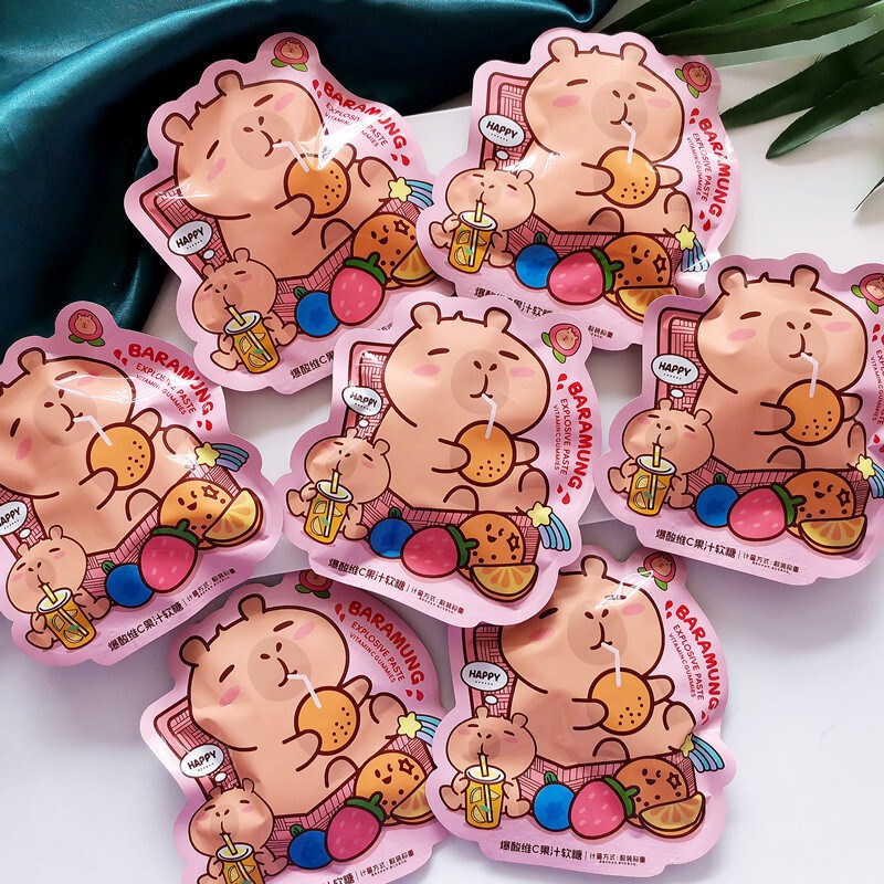 卡皮巴拉爆酸维hC果汁软糖混合味宝宝喜宴生日周岁宴请喜糖回礼搭