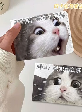 搞怪风创意驾驶证保护套二合一行驶证机动车驾照本皮套高颜值卡包