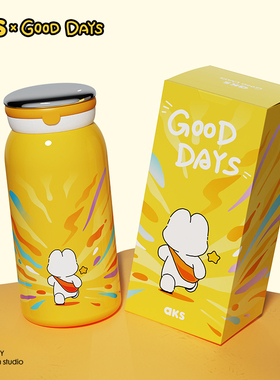 AKS保温杯女生高颜值简约直饮杯加厚304不锈钢户外真空保温提手杯