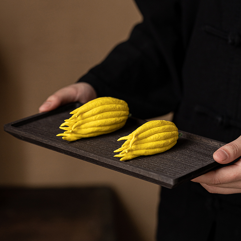 手工佛手瓜陶瓷茶宠摆件精品茶盘茶具小饰品茶桌轻奢茶台茶道茶玩