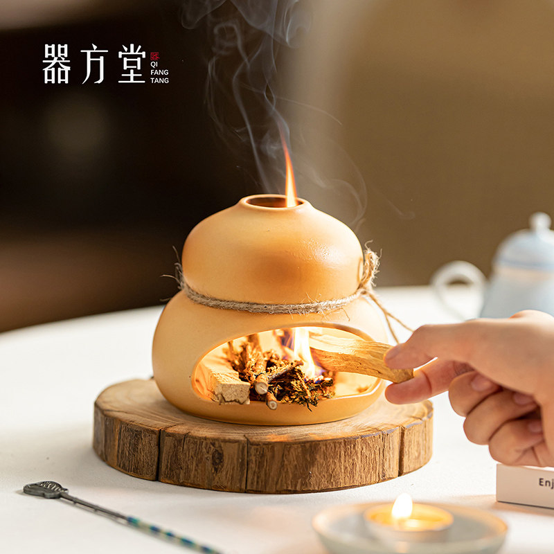 葫芦小壁炉香薰燃熏秘鲁圣木炉鼠尾草香薰炉小众高级感桌面摆件