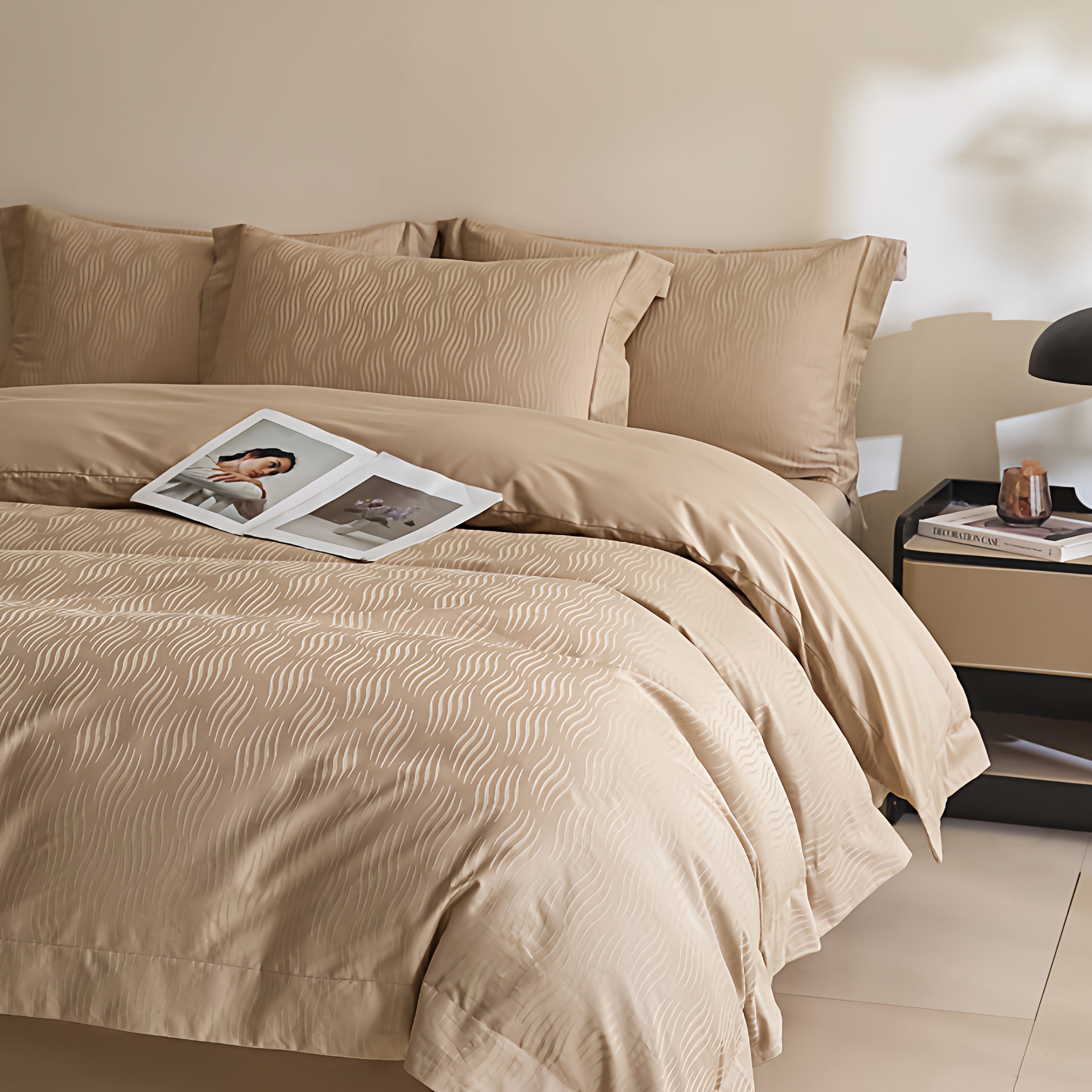 北欧高端长绒棉纯棉床单四件套全棉2026新款被套贡缎提花床上用品,床上用品,床品套件/四件套/多件套,淘宝优惠券,粉丝福利购,淘宝优惠卷