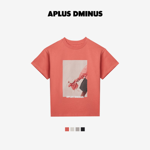 APLUS DMINUS潮牌箱型简约休闲T恤短袖夏季上衣儿童中大童原创