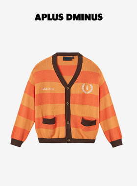APLUS DMINUS潮牌针织开衫春秋新款毛衣外套宽松线衣中大儿童