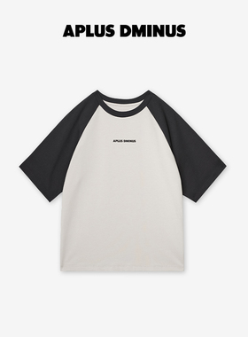 APLUS DMINUS 潮牌五分短袖T恤男夏季宽松潮流美式运动男中大儿童