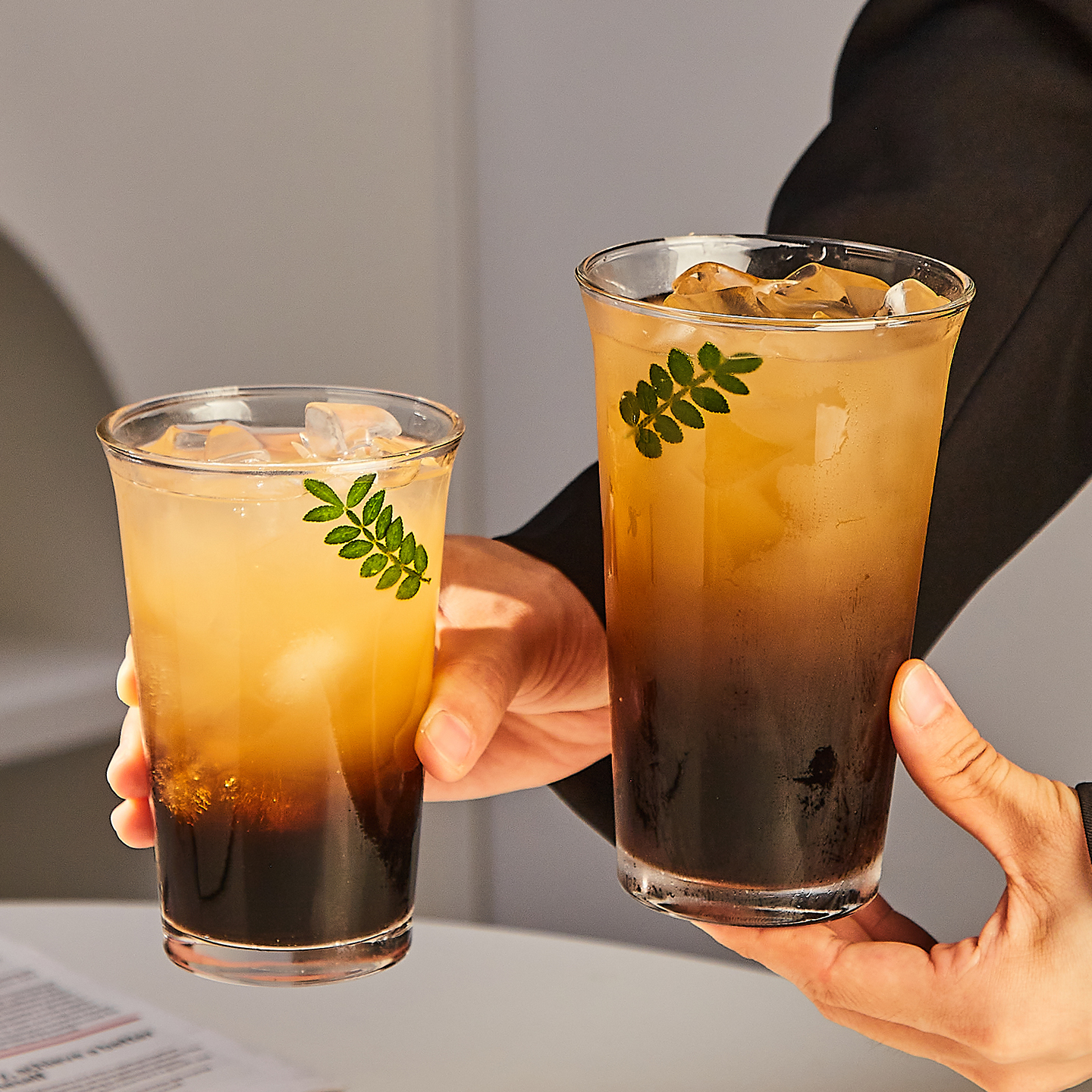 韩国ins咖啡店同款玻璃杯大口径透明咖啡杯牛奶杯冷饮杯果汁水杯