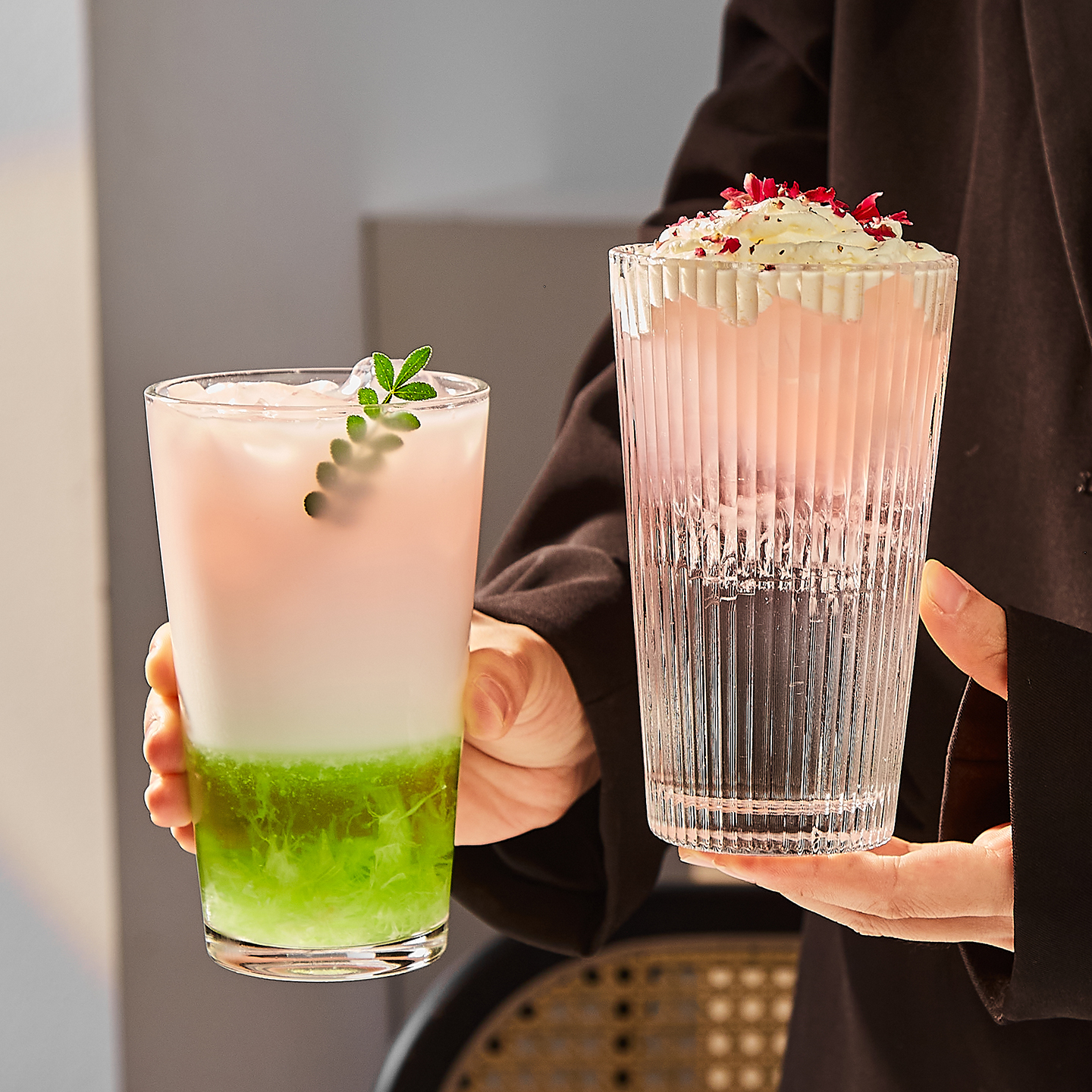 高颜值ins风办公室茶杯玻璃杯