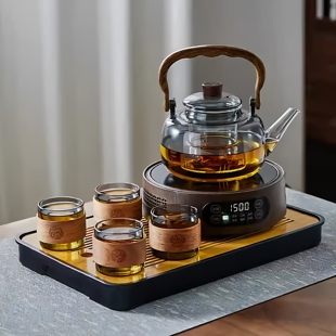 2025新款电陶炉煮茶壶套装大容量玻璃煮茶壶办公室新款高端煮茶炉