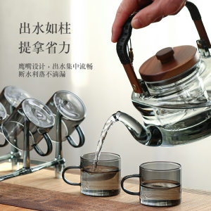 煮茶壶玻璃耐高温办公室茶具家用泡茶烧水壶可明火电陶炉茶器单壶