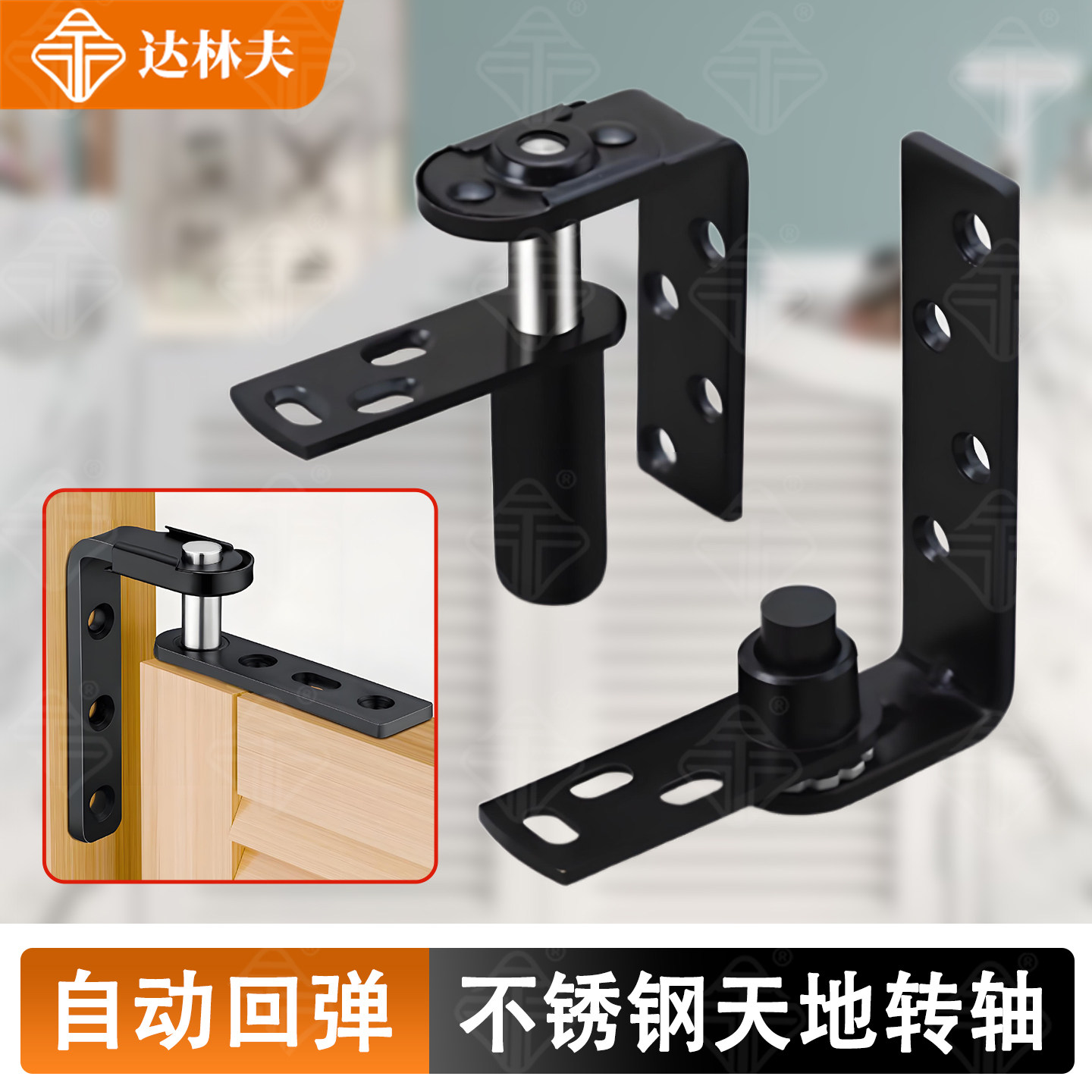 不锈钢弹簧转轴自动回位天地轴