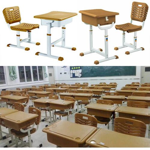 加厚中小学生课桌椅单人双层课桌椅培训辅导班学生课桌椅象棋现货