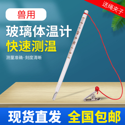 兽用温度计兽用体温温度计玻璃水银体温表兽用动物肛门温度计猪用