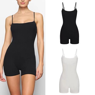 SCOOP 媛媛酱skims卡戴珊同款 SOFT LOUNGE ONESIE吊带连体三分裤