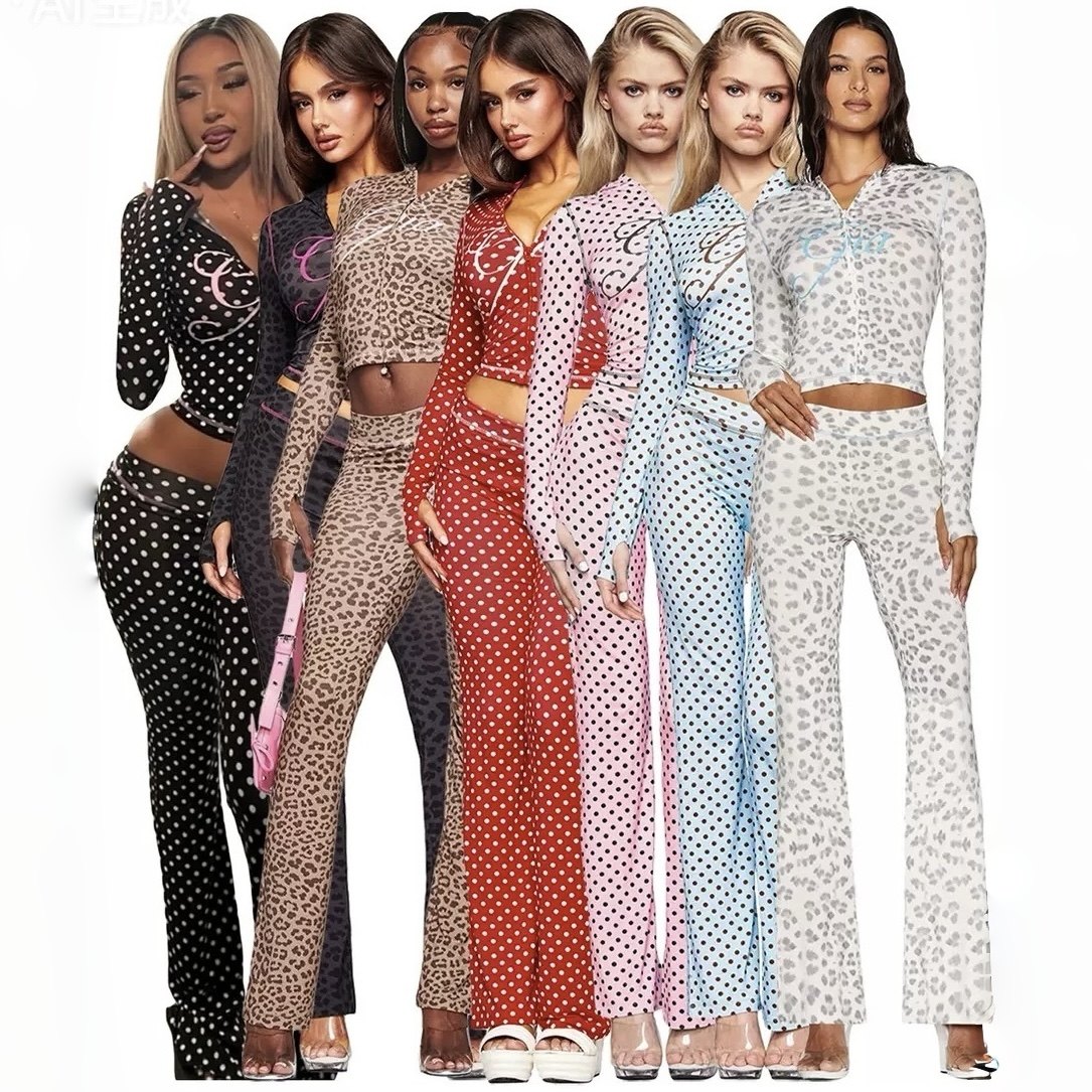 IAMUBABA春秋IAMGIA复古连帽休闲弹力开衫上衣微喇叭长裤时尚套装