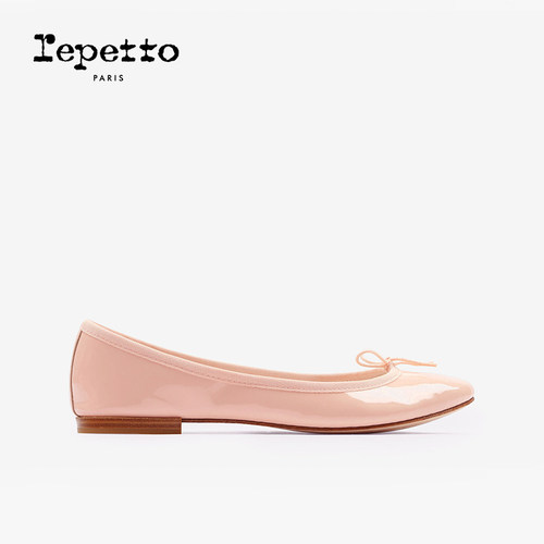 REPETTO牛漆皮皮底芭蕾平底鞋