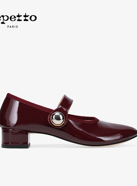 REPETTO丽派朵 ELIA牛皮革皮底圆头低跟玛丽珍鞋 2025秋季新款