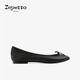REPETTO丽派朵 2025秋冬新款 CENDRILLON黑色胶底芭蕾舞鞋 平底鞋