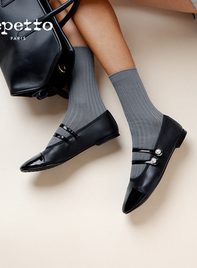 REPETTO丽派朵 Erin Perle双带拼色珍珠扣玛丽珍鞋 2025秋冬新款