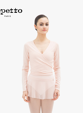 【明星同款】REPETTO丽派朵 女士交叉系带舒适长袖舞蹈服芭蕾舞服