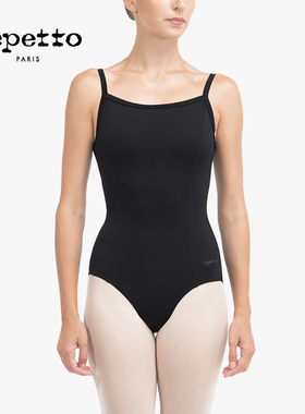 REPETTO丽派朵 女士黑色弹力紧身连体背部蕾丝吊带芭蕾舞蹈服