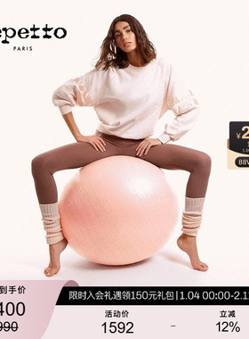 REPETTO丽派朵 女士缎带设计宽松休闲套头长袖加绒卫衣 秋冬新款