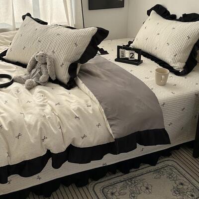 法式少女床盖款水洗棉四件套被套