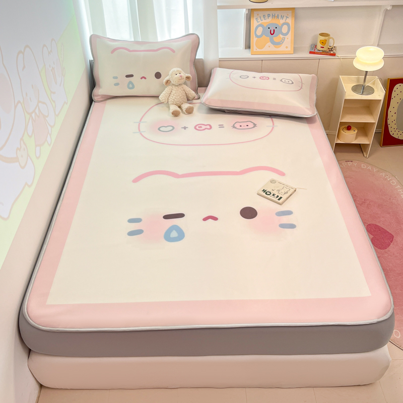 可折叠可水洗软软凉席三件套床笠