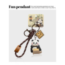 2025年新款 原创国风八雅熊猫系列钥匙扣包包小挂件钥匙链书包挂饰