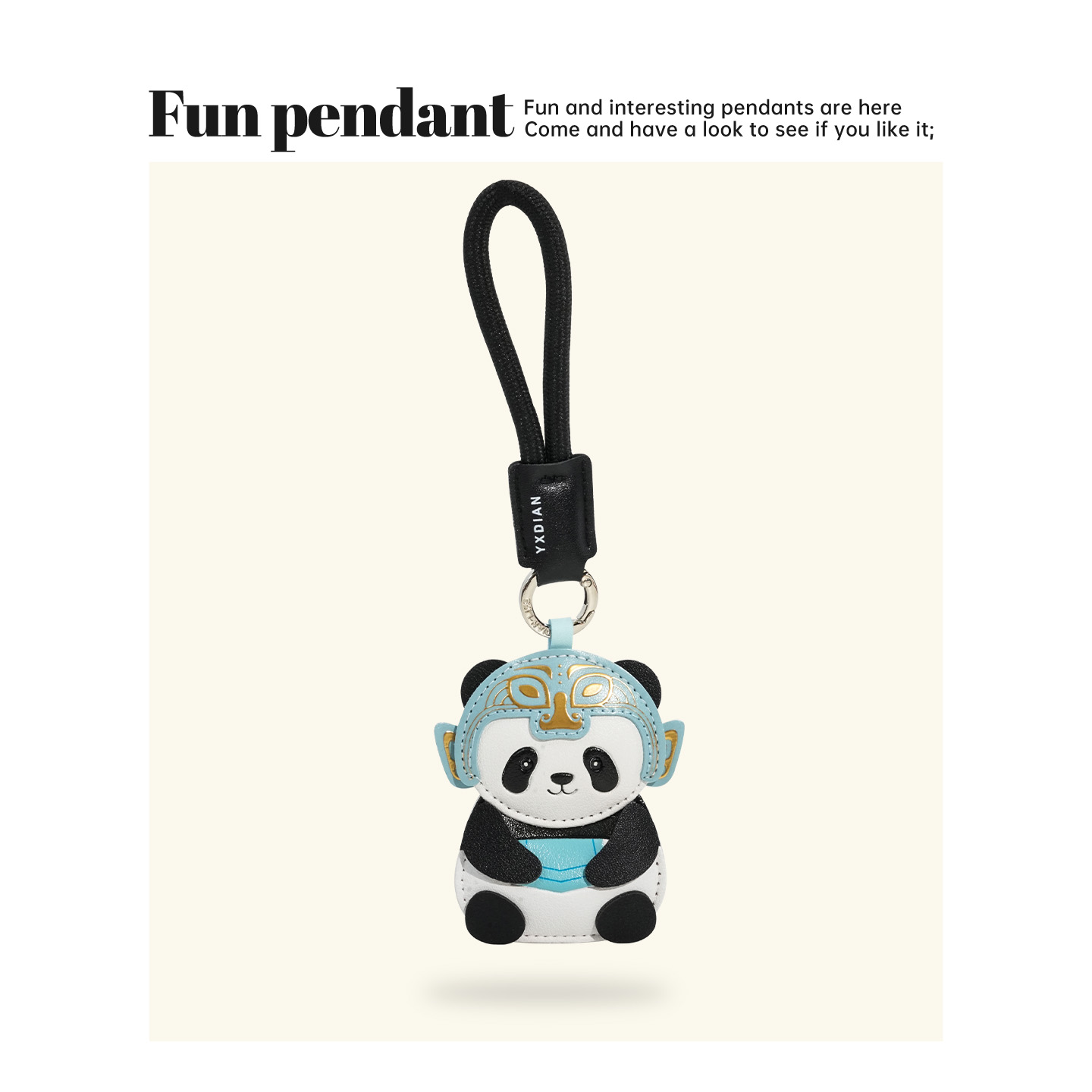 2025年新款皮质熊猫钥匙扣