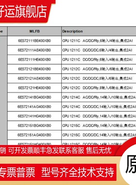 全新正品PLC S7-1200 CPU 1211C 1212C 1214C 1215C 1217C