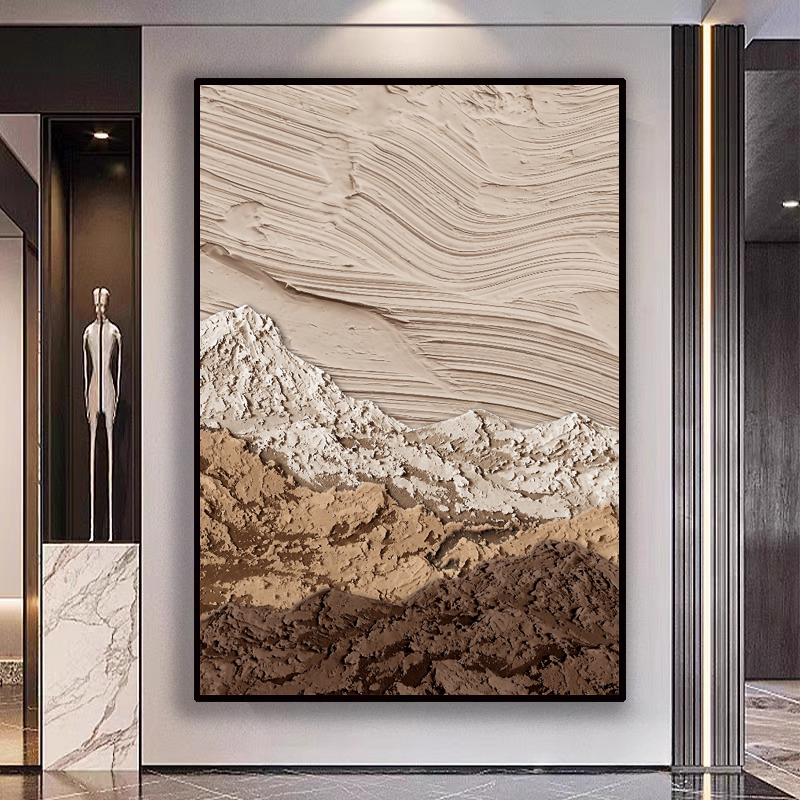 诧寂风抽象客厅装饰画沙发背景墙落地画个性玄关别墅现代挂画壁画图片