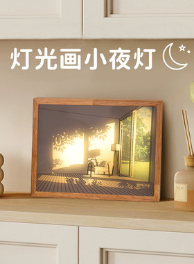 ins抖音同款灯光画三色灯