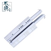 按压反弹免拉手隐藏式 抽屉轨道导轨滑轨橱柜承重托底二节轨三节轨