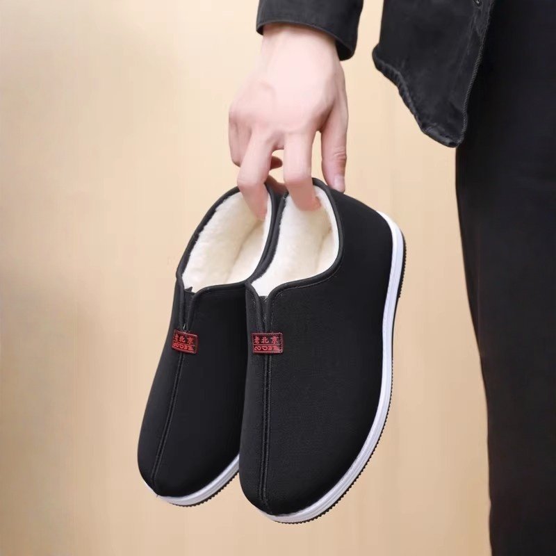 2025新款老北京布鞋棉鞋男羊毛加绒加厚防水防滑保暖一脚蹬爸爸鞋,流行男鞋,棉鞋,淘宝优惠券,粉丝福利购,淘宝优惠卷