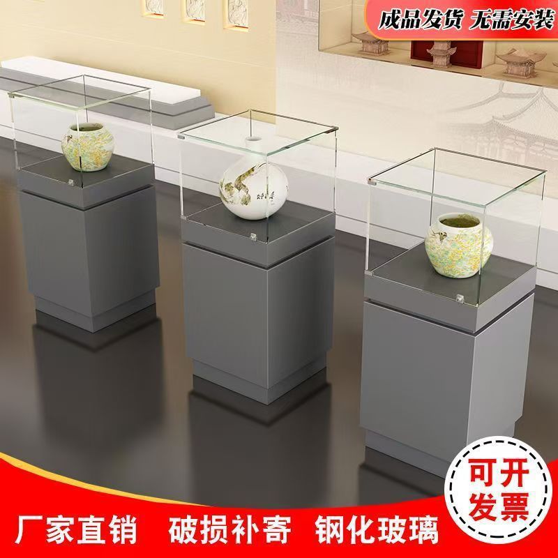 玻璃柜珠宝玉器展览柜台产品展柜样品博物馆文物陈列柜展示垒德株