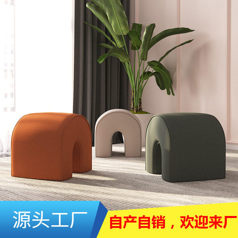 北欧轻奢门口换鞋长沙发凳