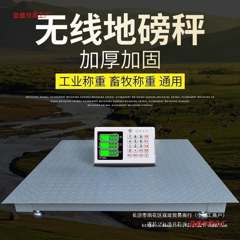 上海耀华地磅秤0-3吨地磅围栏秤猪电子秤5吨地磅称猪牛小型地磅秤