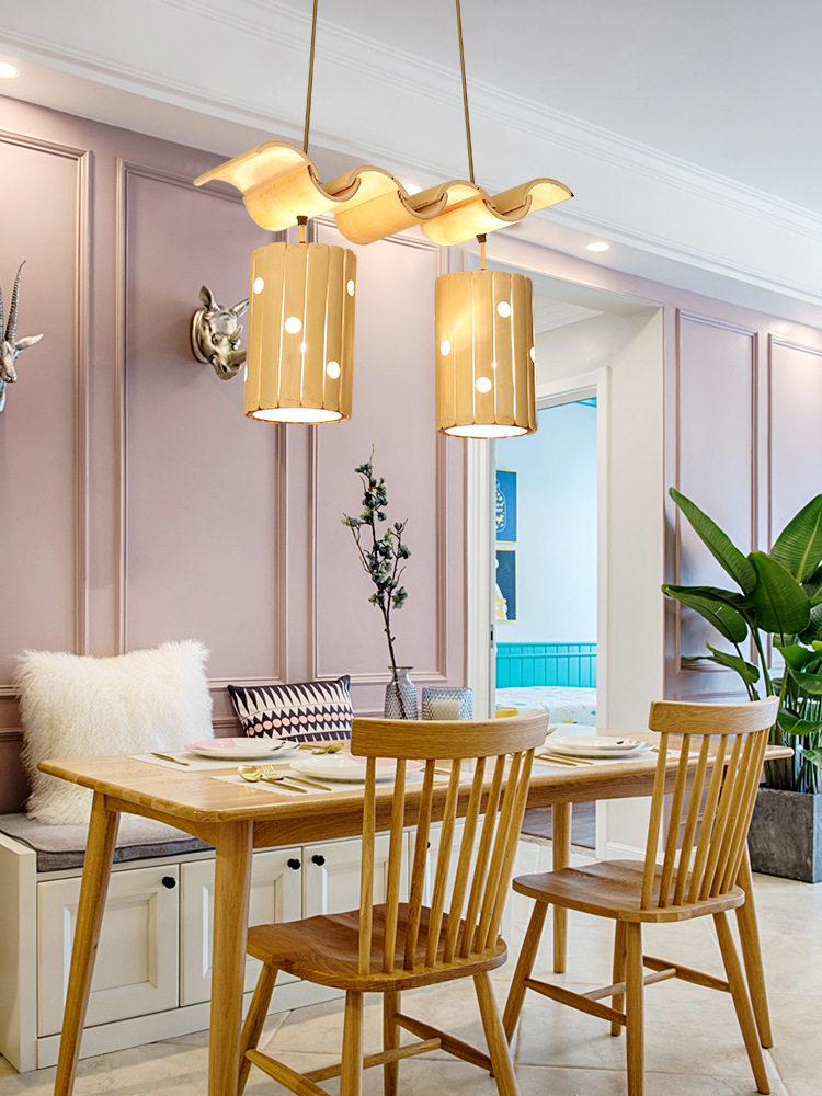 艺术灯新中式竹艺餐厅吊灯茶室客厅民宿吧台饭店木艺东南亚装饰灯