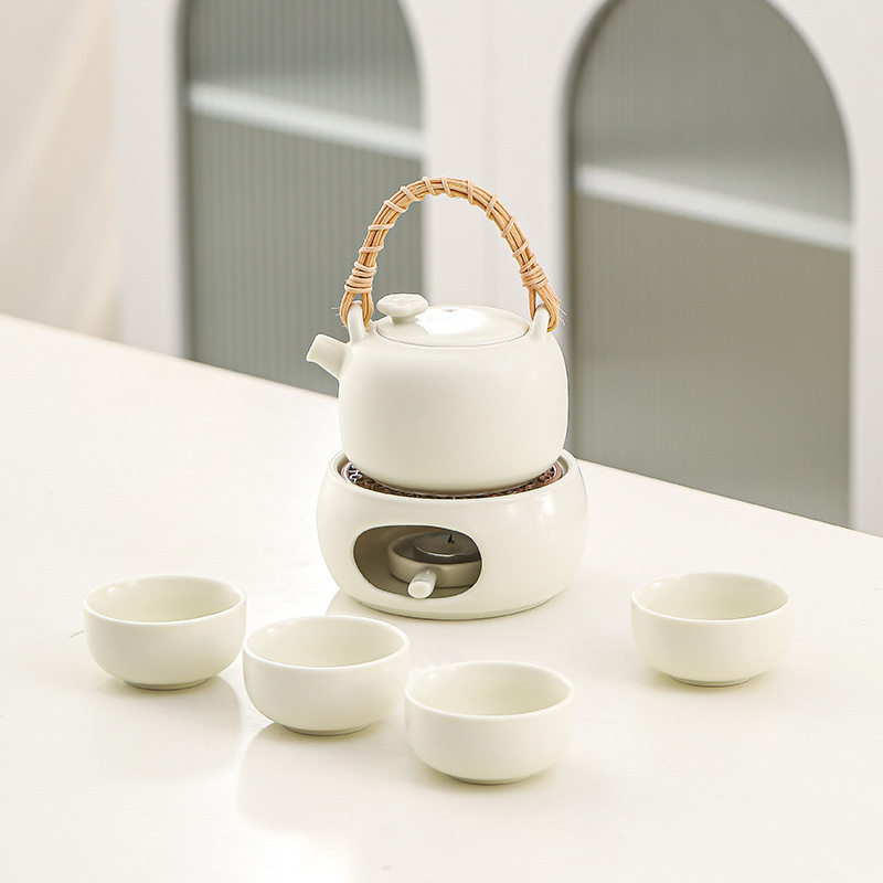 简约陶瓷温茶炉套装小型保温底座暖茶器加热泡茶壶蜡烛加热煮茶炉