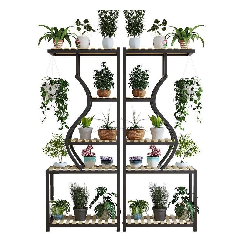花架隔断花店阳台置物架网红多层创意靠墙客厅落地式铁艺花盆架子