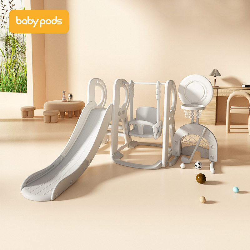 babypods宝宝恐龙滑梯秋千组合装家用滑滑梯小型儿童加长大号滑梯