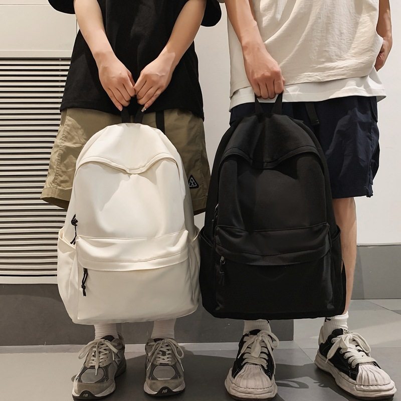 双肩包男士简约百搭大容量电脑旅行背包女初中生高中大学生书包男