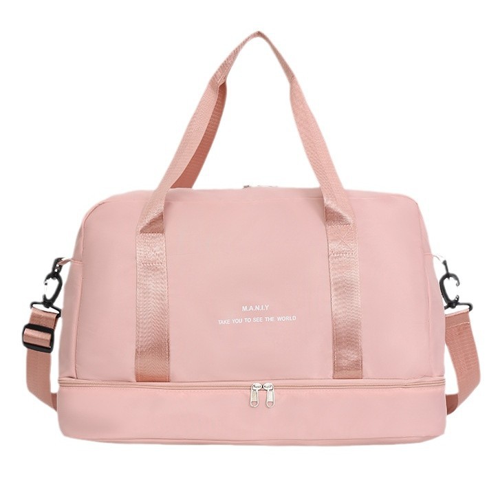 休闲简约大容量旅行包商务出行两用行李包干湿分离运动瑜伽包