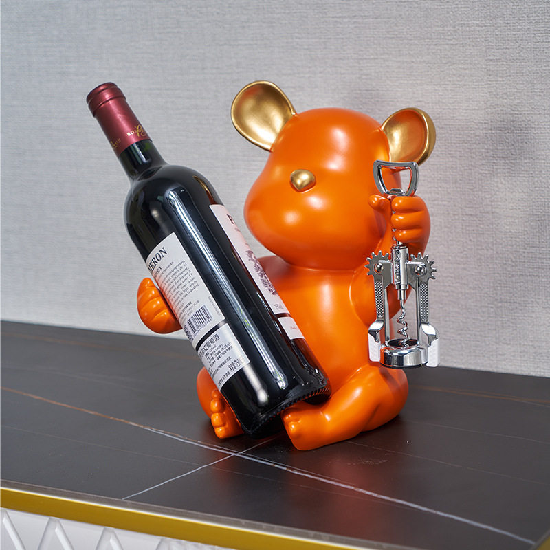 装饰品摆件酒柜酒瓶架家居客厅吧台红酒架斜放创意树脂工艺品礼品