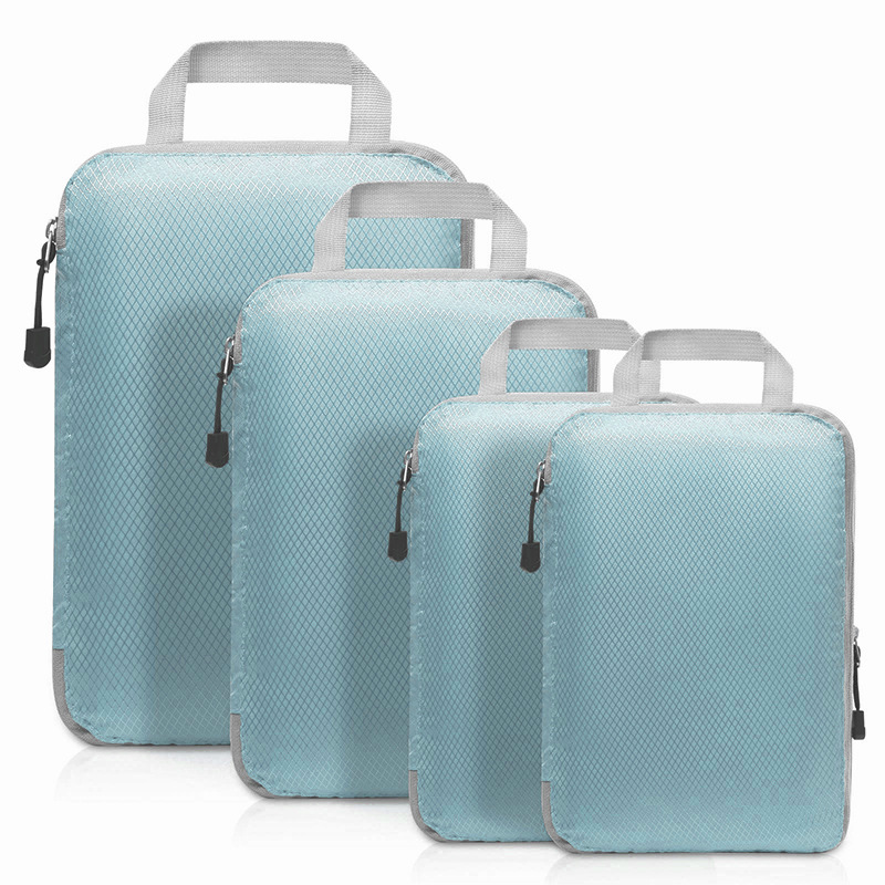 旅行收纳袋四件套套装 防水行李分类整理袋可压缩衣服衣物收纳包